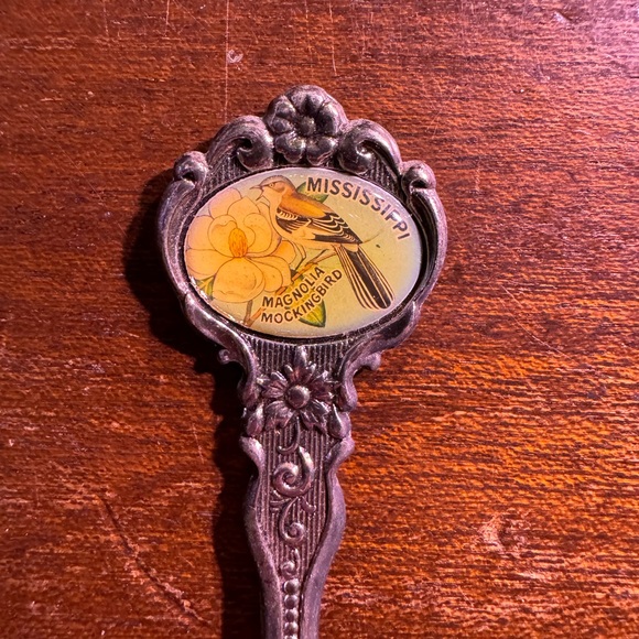 Mississippi Magnolia mockingbird collectible spoon silverplated Celest,Australia - Picture 4 of 6
